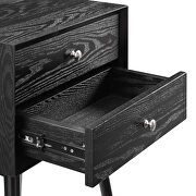 Wood nightstand with usb ports in black by Modway additional picture 4