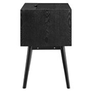 Wood nightstand with usb ports in black by Modway additional picture 6