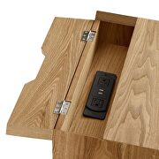 Wood nightstand with usb ports in natural by Modway additional picture 3