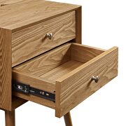 Wood nightstand with usb ports in natural by Modway additional picture 4