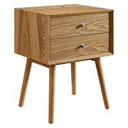 Wood nightstand with usb ports in natural by Modway additional picture 5
