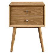 Wood nightstand with usb ports in natural by Modway additional picture 7