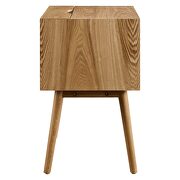 Wood nightstand with usb ports in natural white by Modway additional picture 6