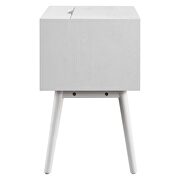 Wood nightstand with usb ports in white by Modway additional picture 6