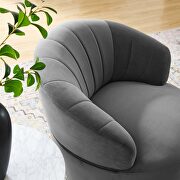 Tufted performance velvet swivel chair in gray by Modway additional picture 2
