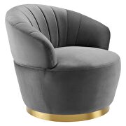Tufted performance velvet swivel chair in gray by Modway additional picture 6