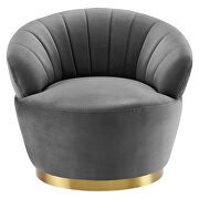 Tufted performance velvet swivel chair in gray by Modway additional picture 8