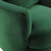 Performance velvet swivel armchair in emerald additional photo 3 of 7