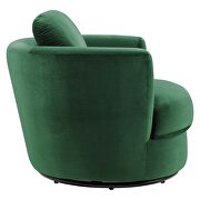 Performance velvet swivel armchair in emerald additional photo 5 of 7