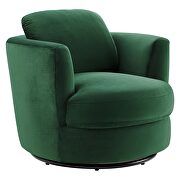 Performance velvet swivel armchair in emerald by Modway additional picture 7