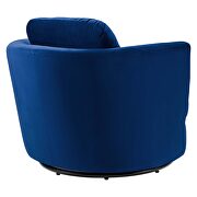 Performance velvet swivel armchair in navy by Modway additional picture 4