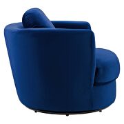 Performance velvet swivel armchair in navy by Modway additional picture 5