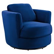 Performance velvet swivel armchair in navy by Modway additional picture 6