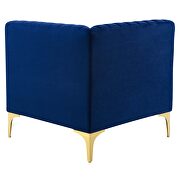 Channel tufted performance velvet loveseat in navy additional photo 4 of 6