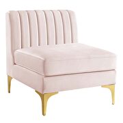 Channel tufted pink performance velvet 3pcs sectional sofa by Modway additional picture 7