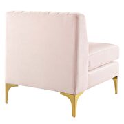 Channel tufted pink performance velvet 3pcs sectional sofa by Modway additional picture 8