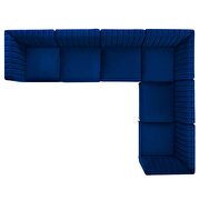 Channel tufted navy performance velvet 6pcs sectional sofa by Modway additional picture 3