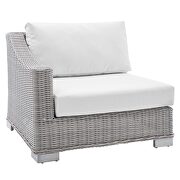 Sunbrella® outdoor patio wicker rattan 9-piece sectional sofa set in light gray/ white by Modway additional picture 15