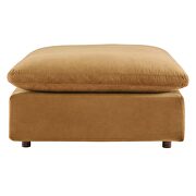 Down filled overstuffed performance velvet ottoman in cognac by Modway additional picture 5