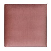 Down filled overstuffed performance velvet ottoman in dusty rose additional photo 5 of 6