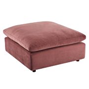 Down filled overstuffed performance velvet ottoman in dusty rose by Modway additional picture 6