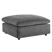 Down filled overstuffed performance velvet ottoman in gray by Modway additional picture 7