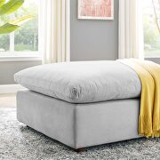 Down filled overstuffed performance velvet ottoman in light gray by Modway additional picture 3
