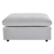 Down filled overstuffed performance velvet ottoman in light gray by Modway additional picture 5