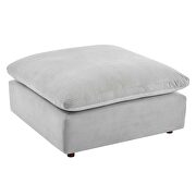 Down filled overstuffed performance velvet ottoman in light gray by Modway additional picture 6