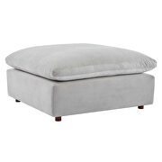 Down filled overstuffed performance velvet ottoman in light gray by Modway additional picture 7