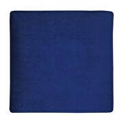 Down filled overstuffed performance velvet ottoman in navy additional photo 4 of 6