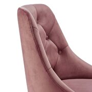 Tufted swivel performance velvet office chair in gold dusty rose by Modway additional picture 5