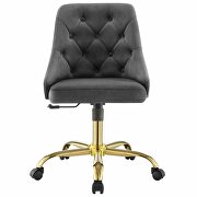 Tufted swivel performance velvet office chair in gold gray by Modway additional picture 7