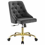 Tufted swivel performance velvet office chair in gold gray by Modway additional picture 9