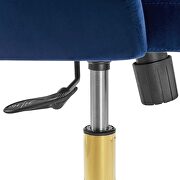 Tufted swivel performance velvet office chair in gold navy by Modway additional picture 5