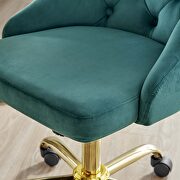 Tufted swivel performance velvet office chair in gold teal by Modway additional picture 3