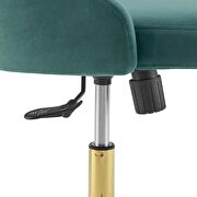 Tufted swivel performance velvet office chair in gold teal by Modway additional picture 4