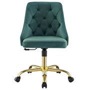 Tufted swivel performance velvet office chair in gold teal by Modway additional picture 6