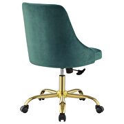 Tufted swivel performance velvet office chair in gold teal by Modway additional picture 7