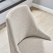 Swivel upholstered office chair in black beige additional photo 3 of 8