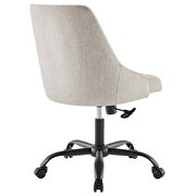 Swivel upholstered office chair in black beige by Modway additional picture 7