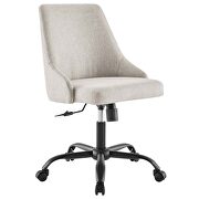 Swivel upholstered office chair in black beige by Modway additional picture 9