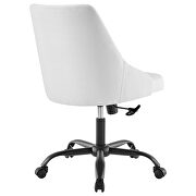 Swivel upholstered office chair in black white by Modway additional picture 7