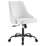 Swivel upholstered office chair in black white by Modway additional picture 9