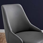 Swivel vegan leather office chair in black gray by Modway additional picture 3