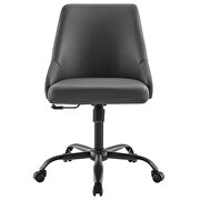 Swivel vegan leather office chair in black gray by Modway additional picture 6