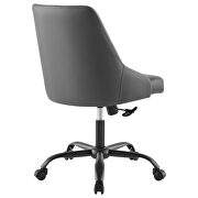 Swivel vegan leather office chair in black gray by Modway additional picture 7