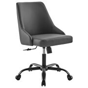 Swivel vegan leather office chair in black gray by Modway additional picture 9