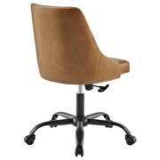 Swivel vegan leather office chair in black tan by Modway additional picture 7