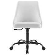 Swivel vegan leather office chair in black white by Modway additional picture 6